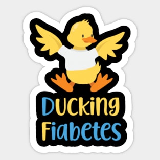 Ducking Fiabetes Duck Sticker